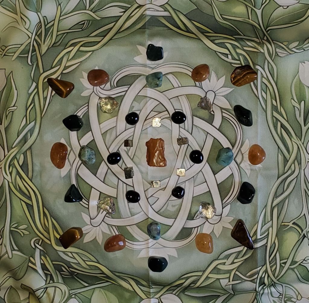Imbolc Crystal Grid